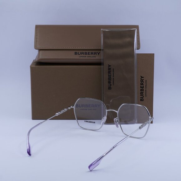 Burberry BE1381 1345 Eyeglasses Lilac/Silver 54mm Geometric Frame - Picture 10 of 10